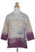 Cotton batik tunic, 'Purple Songbird' - Handcrafted Batik on Cotton Tunic Thailand (image 2c) thumbail