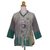 Cotton batik tunic, 'Purple Bird' - Cotton Batik Bird Print Blouse (image 2c) thumbail