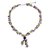 Y-Halskette aus Peridot und Amethyst, 'Spring Iris' - Thailändische Perlenkette aus Amethyst und Peridot