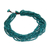 Wood torsade necklace, 'Mekong Belle' - Blue Torsade Necklace Wood Beaded Jewelry
