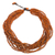 Wood torsade necklace, 'Lamphan Belle' - Orange Torsade Necklace Wood Beaded Jewelry thumbail