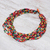 Wood torsade necklace, 'Songkran Belle' - Multicolor Necklace Beaded jewellery Knotted by Hand (image 2c) thumbail