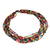 Wood torsade necklace, 'Songkran Belle' - Multicolor Necklace Beaded jewellery Knotted by Hand (image 2d) thumbail