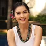 Wood torsade necklace, 'Siam Belle' - Colorful Beaded Necklace Hand Knotted Jewelry
