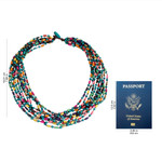 Wood torsade necklace, 'Siam Belle' - Colorful Beaded Necklace Hand Knotted Jewelry