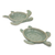 Celadon ceramic bowls, 'Aqua Thai Turtles' (pair) - Handcrafted Celadon Ceramic Bowls from Thailand (pair) (image 2b) thumbail