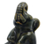 Celadon ceramic statuettes, 'Happy Dark Green Elephants' (pair) - Handcrafted Dark Green Celadon Ceramic Elephants (Pair) (image 2c) thumbail