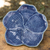 Celadon plate, 'Blue Vanda' - Floral Celadon Ceramic Serving Plate