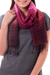Silk scarf, 'Wine Evolution' - Handmade Pink and Burgundy Tie Dye Silk Scarf