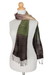 Silk scarf, 'Forest Evolution' - Fair Trade Green and Brown Tie Dye Bark Silk Scarf (image 2b) thumbail