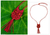 Cotton macrame pendant necklace, 'Scarlet Owl' - Red Cotton Macrame Owl Necklace (image 2) thumbail