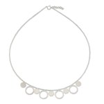 Sterling silver pendant necklace, 'Magical Moons' - Fair Trade Sterling Silver Necklace Thai Jewelry