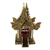 Geisterhaus aus Holz - Handgefertigte buddhistische Geisterhausskulptur