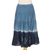 Cotton batik skirt, 'Blue Boho Chic' - Long Cotton Batik and Crochet Skirt from Thailand (image 2b) thumbail