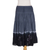Cotton batik skirt, 'Grey Boho Chic' - Long Cotton Batik and Crochet Skirt from Thailand (image 2c) thumbail