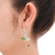 Aventurine floral earrings, 'Glistening Clover' - Multi-gemstone Green Earrings Thai Artisan Jewelry (image 2b) thumbail