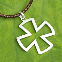 Featured review for Mens sterling silver cross necklace, Crusaders