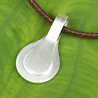 Men's sterling silver pendant necklace, 'Non Plus Ultra'
