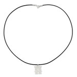 Men's sterling silver pendant necklace, 'Double Happiness' - Fair Trade Sterling Silver Necklace for Men Jewelry