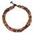 Wood torsade necklace, 'Phuket Belle' - Artisan Crafted Wood Beaded Necklace in Rainbow Colors thumbail