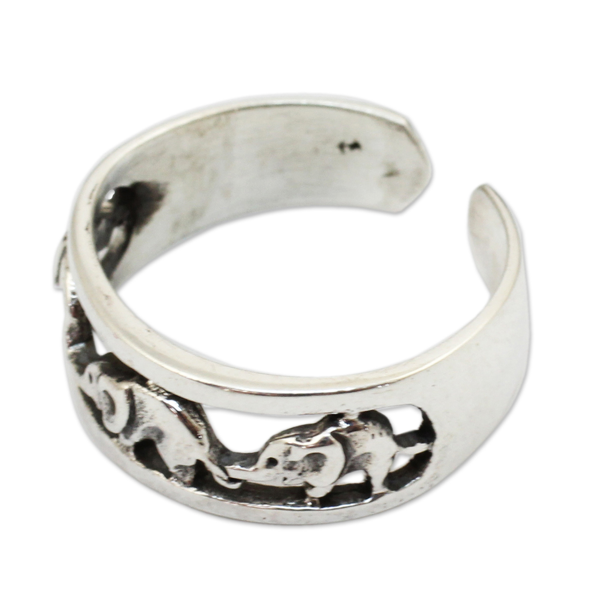 UNICEF Market Thai Elephants Sterling Silver Toe Ring Elephant Walk