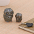 Celadon ceramic figurines, 'Little Green Owls' (pair) - Celadon Ceramic Figurines from Thailand (pair) (image 2) thumbail