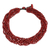 Wood torsade necklace, 'Bangkok Belle' - Red Torsade Necklace Wood Beaded Jewelry thumbail