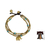 Brass beaded bracelet, 'Thai Elephant Charm' - Brass Bracelet Turquoise-color Gems Beaded Jewelry (image 2j) thumbail