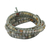 Jasper wrap bracelet, 'Summer Sage' - Jasper and Agate Cotton Wrap Bracelet (image 2b) thumbail