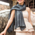 Silk blend scarf, 'Black Harmony' - Handwoven Cotton and Silk Scarf (image 2b) thumbail