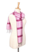Silk blend scarf, 'Rose Harmony' - Handwoven Pink Rayon and Silk Scarf