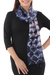 Silk scarf, 'Sapphire Mystique' - Silk Scarf from Thailand (image 2b) thumbail