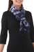 Silk scarf, 'Sapphire Mystique' - Silk Scarf from Thailand (image 2c) thumbail