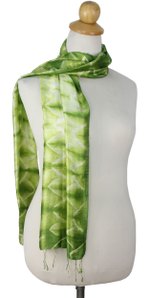 Curated gift set, 'Lively Lime' - Curated Gift Set of Scarf Earrings & Five Bracelets in Green