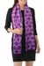 Silk scarf, 'Amethyst Mystique' - Silk Tie Dye Scarf from Thailand