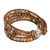 Jasper wrap bracelet, 'Inner Balance' - Jasper and Leather Wrap Bracelet Thai Artisan Jewelry (image 2c) thumbail