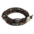 Jasper wrap bracelet, 'Inner Nature' - Multi-colored Jasper and Leather Wrap Bracelet (image 2a) thumbail