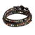 Jasper wrap bracelet, 'Inner Nature' - Multi-colored Jasper and Leather Wrap Bracelet (image 2b) thumbail