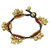 Carnelian charm bracelet, 'Fortune's Melody' - Elephant and Bell Charm Bracelet in Carnelian and Brass (image 2b) thumbail