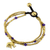 Brass beaded bracelet, 'Purple Elephant Charm' - Brass Bracelet Purple-color Gems Beaded Jewelry (image 2b) thumbail