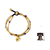 Brass beaded bracelet, 'Purple Elephant Charm' - Brass Bracelet Purple-color Gems Beaded Jewelry (image 2j) thumbail