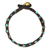 Brass braided bracelet, 'Aqua Boho Chic' - Brass Bracelet Turquoise-color Gems Braided Jewelry (image 2b) thumbail