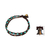 Brass braided bracelet, 'Aqua Boho Chic' - Brass Bracelet Turquoise-color Gems Braided Jewelry