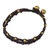 Lapis lazuli braided bracelet, 'Blue Boho Chic' - Brass Bracelet Lapis Lazuli Braided Jewelry thumbail