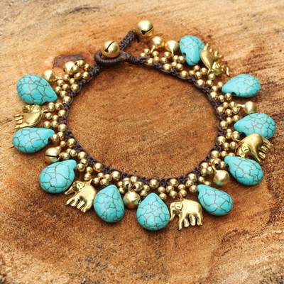 Brass charm bracelet, Siam Legacy