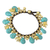 Brass charm bracelet, 'Siam Legacy' - Brass Beaded Turquoise Colored Elephant Bracelet (image 2b) thumbail