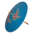 Saa paper parasol, 'Azure Garden' - Hand Painted Decorative Floral Thai Parasol (image 2a) thumbail