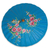 Saa paper parasol, 'Azure Garden' - Hand Painted Decorative Floral Thai Parasol (image 2b) thumbail