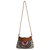 Leather accent shoulder bag, 'Mandarin Geometry' - Mandarin Style Embroidered Handbag with Leather Trim (image 2a) thumbail