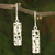 Sterling silver dangle earrings, 'Forest Shadow' - Modern Brushed Silver Earrings from Thailand (image 2) thumbail